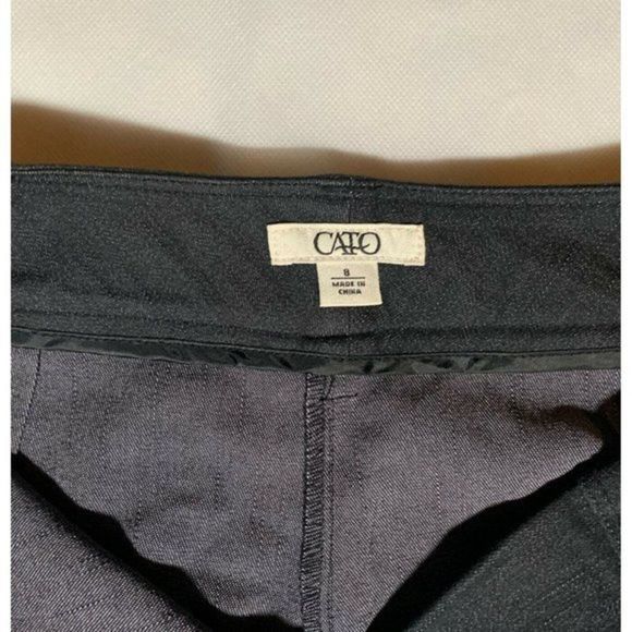 CATO Womens Charcoal STRETCH Career‎ Casual Straight Capri Pants Size 8 - Picture 4 of 6